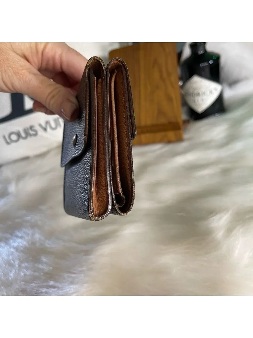 Louis Vuitton Monogram Portefeuille Elise Trifold Wallet Vintage France Compact